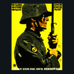 Defend Yourself! Protect Yourself! Wake Up! German Poster<br><div class="desc">High Resolution Reproduction Posters. Each original Vintage Posters restored to its former glory. Digitally repaired for defects and missing elements,  digitally corrected for sharpness,  and vibrant popping colours when in full display. Defend Yourself! Protect Yourself! Wake Up! German Army Recruitment Propaganda Poster.</div>