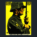 Defend Yourself! Protect Yourself! Wake Up! German Poster<br><div class="desc">High Resolution Reproduction Posters. Each original Vintage Posters restored to its former glory. Digitally repaired for defects and missing elements,  digitally corrected for sharpness,  and vibrant popping colours when in full display. Defend Yourself! Protect Yourself! Wake Up! German Army Recruitment Propaganda Poster.</div>