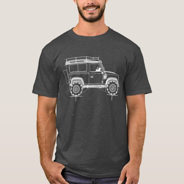 Defender 90 Blueprint T-Shirt (Front)