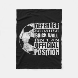 Defender Brick Wall Position Sports Footll Ll Socc Fleece Blanket