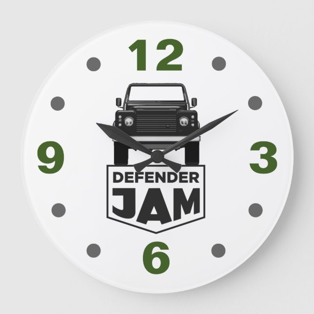 DEFENDER JAM LARGE CLOCK (Front)