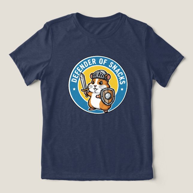 Defender of Snacks Hamster Tri-Blend Shirt (Design Front)