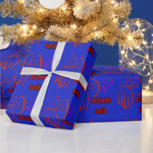 defender of the earth wrapping paper