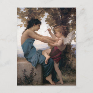 Defending a Heart Against Eros Bougereau Postcard