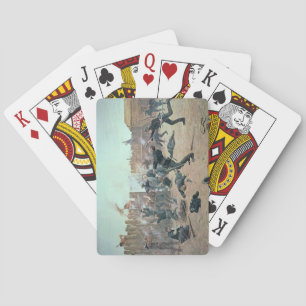 Defending the Fort: Indians attack a U.S. Cavalry Playing Cards