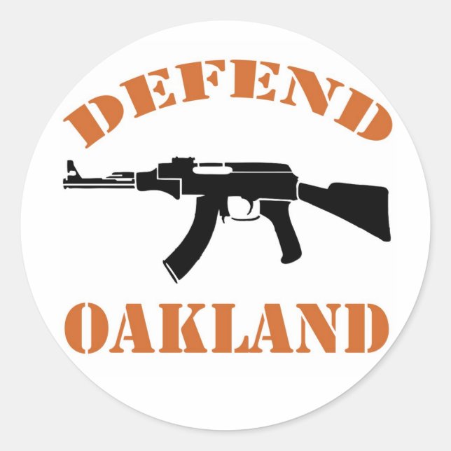 Défendre Oakland Sticker (Devant)