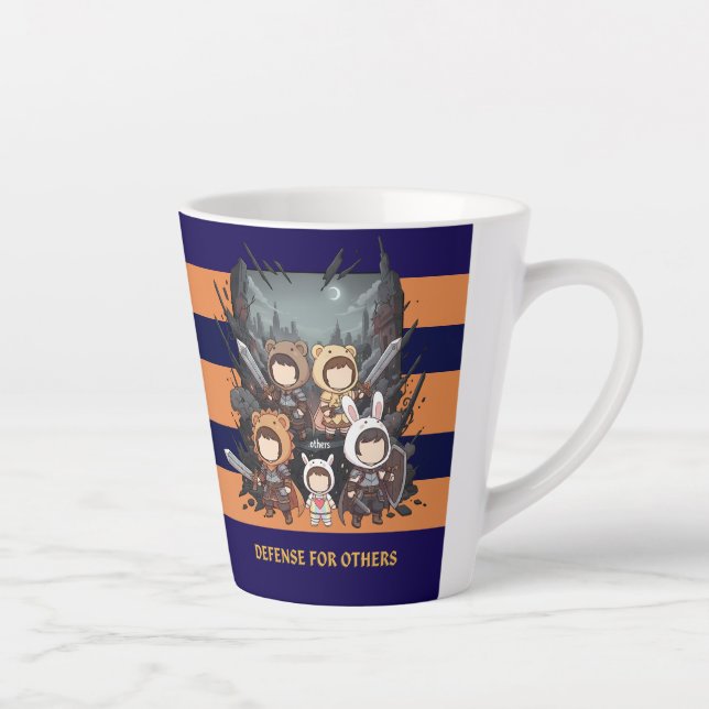 Defense for Others - Little Guardians Latte Mug (Right)