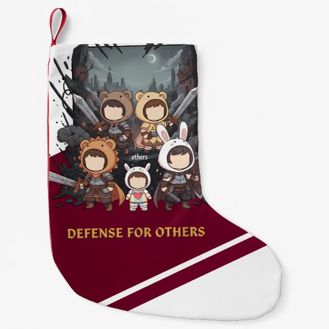 Defense for Others - Little Guardians Small Christmas Stocking (Front)