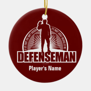 Defenseman Ceramic Ornament