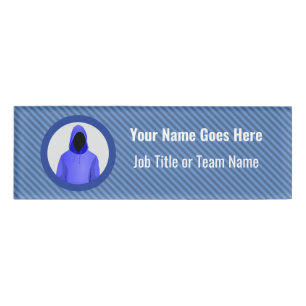 Defensive InfoSec Hacker Logo - Blue Team custom Name Tag