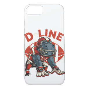 defensive line d-line hippo football d lineman  Case-Mate iPhone case