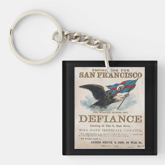 Defiance Clipper Sailing  Keychain (Front)