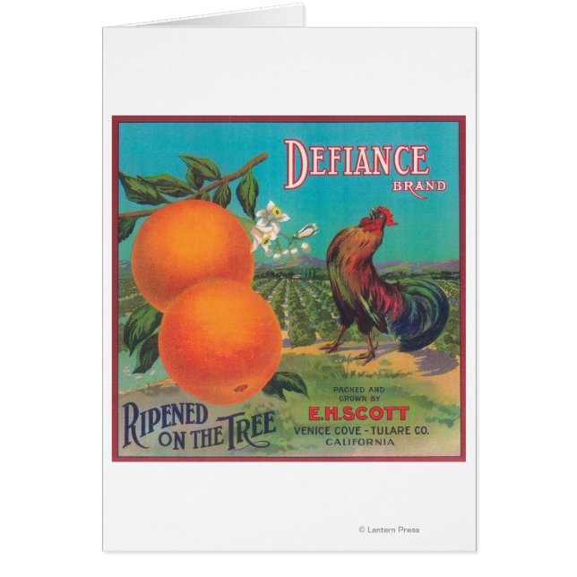 Defiance Orange LabelVenice Cove, CA (Front)