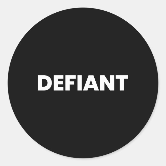 Defiant Classic Round Sticker (Front)