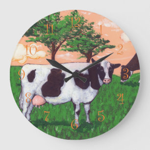 Defiant Cow Large Clock