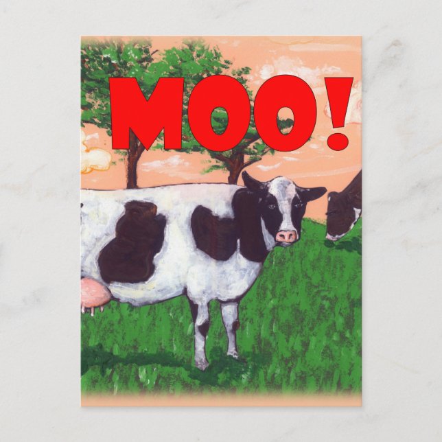 Defiant Cow Postcard (Front)