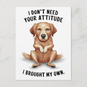 Defiant Dog: Wisdom in Silence Postcard