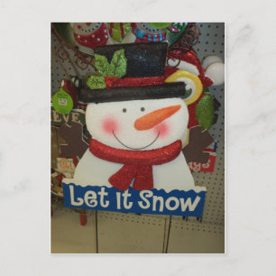 Defiant Snowman Postcard