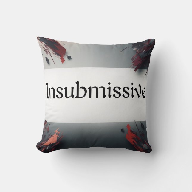 Defiant Throw Pillow (Front)