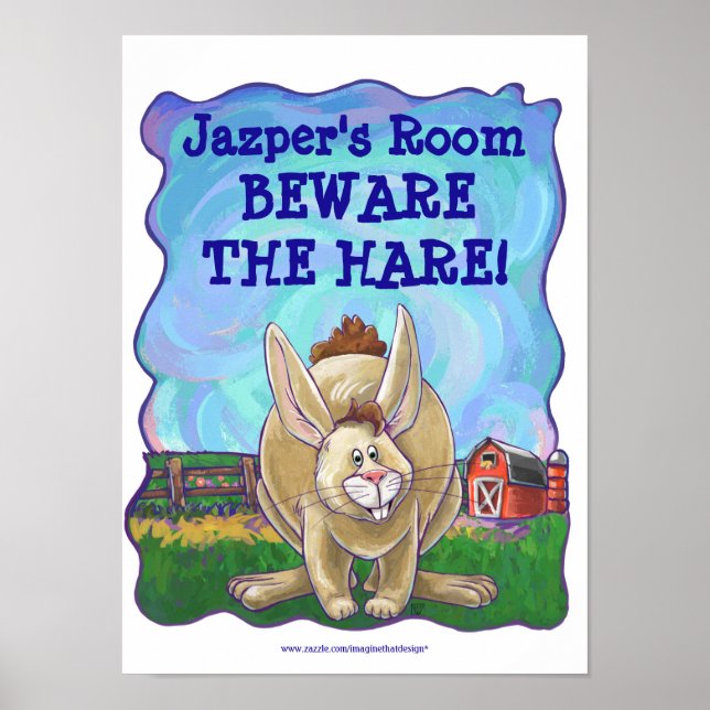 Défilé animal de lapin Salle personnalisée Poster (Devant)