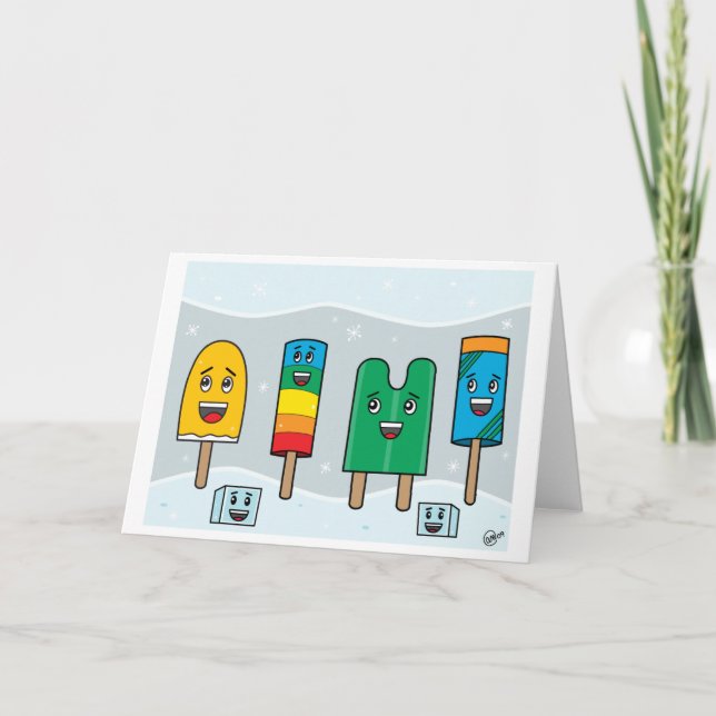 Défilé de Popsicle - carte de voeux (Devant)