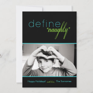 Define Naughty Pop Holiday Card