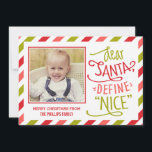 Define Nice Christmas Photo Card<br><div class="desc">Celebrate the season with this modern and stylish holiday card from Berry Berry Sweet. Visit WWW.BERRYBERRYSWEET.COM for more of our stylish holiday collections. Customizable background colour.</div>