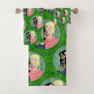 define washing up the green bath towel set