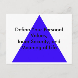 Define Your Personal Values, Inner Security Gifts Postcard