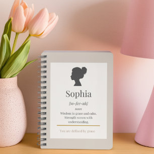 Defined by Name Spiral Notebook