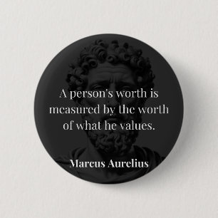 Defining Worth: Marcus Aurelius on Values 2 Inch Round Button