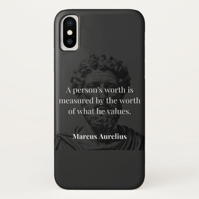Defining Worth: Marcus Aurelius on Values Case-Mate iPhone Case (Back)