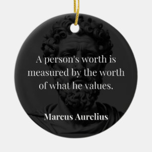 Defining Worth: Marcus Aurelius on Values Ceramic Ornament