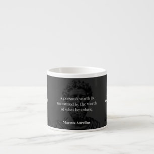 Defining Worth: Marcus Aurelius on Values Espresso Cup