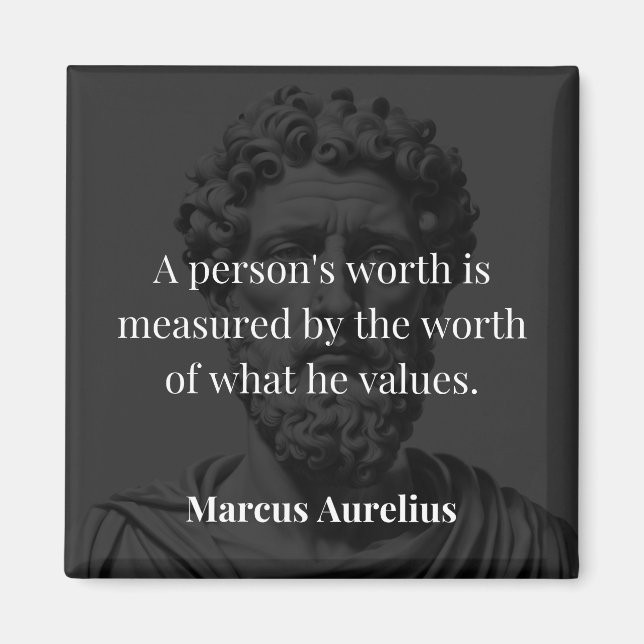 Defining Worth: Marcus Aurelius on Values Magnet (Front)