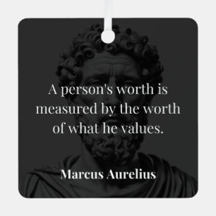 Defining Worth: Marcus Aurelius on Values Metal Ornament
