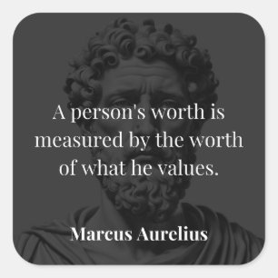 Defining Worth: Marcus Aurelius on Values Square Sticker
