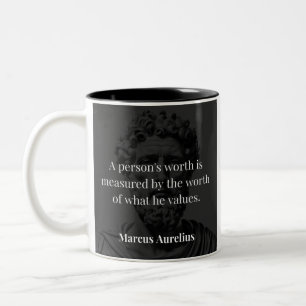 Defining Worth: Marcus Aurelius on Values Two-Tone Coffee Mug
