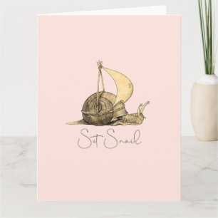 Définir la carte d'adieu d'escargot