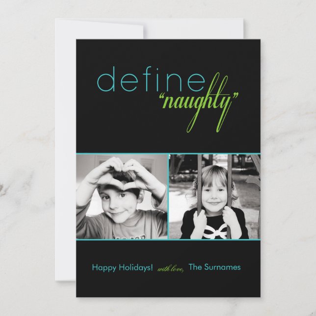 Définir la carte de vacances Naughty Pop (Devant)
