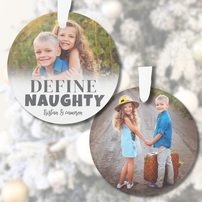 Définir la photo des enfants méchants (Define Naughty Kids Photo Ornament )