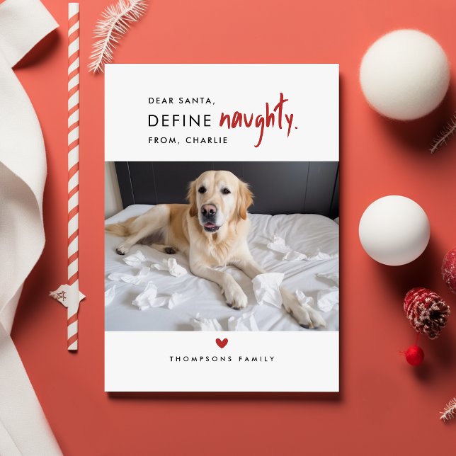 Définir Naughty | Cartes de Noël pour chiens amusa (Créateur téléchargé)