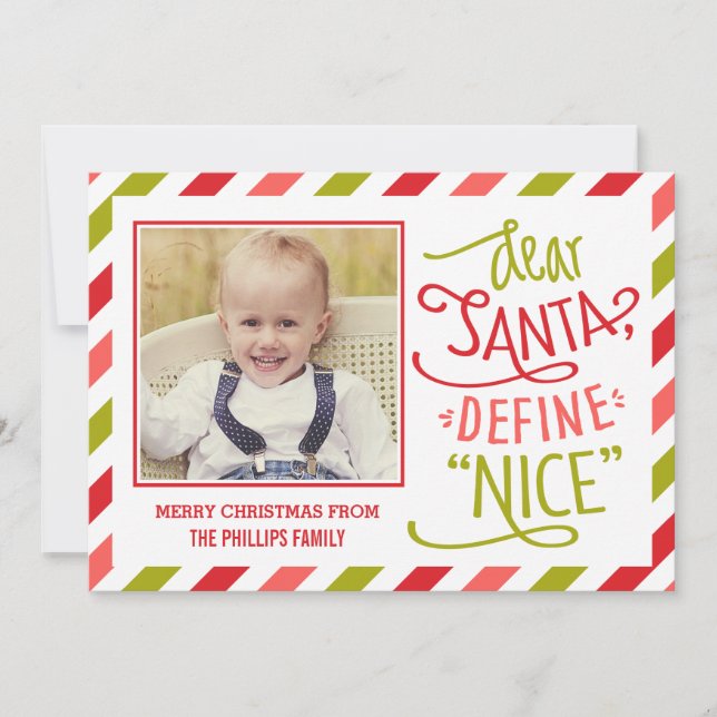 Définir une carte photo de Noël (Devant)
