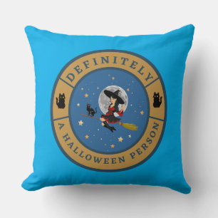 Definitely a Halloween person Throw Pillow
