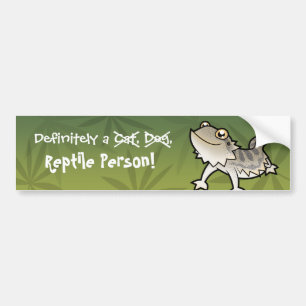 Definitely a Reptile Person (bearded dragon) Bumper Sticker