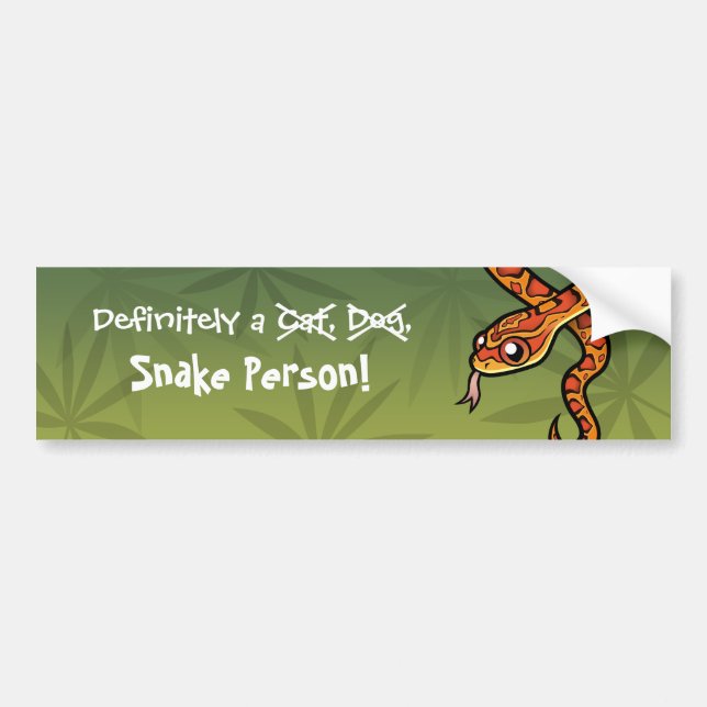 Definitely a Snake Person Bumper Sticker (Front)