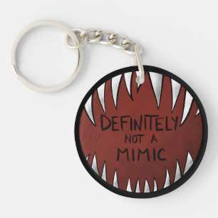 Definitely NOT a Mimic D&D Gaming Gifts Keychain