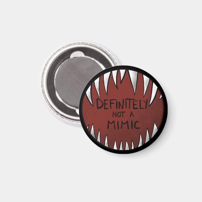 Definitely NOT a Mimic D&D Gaming Gifts Magnet (Front/Back)