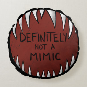 Definitely NOT a Mimic D&D Gaming Gifts Round Pillow