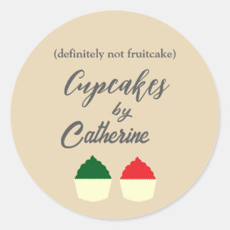 Definitely Not Fruitcake Funny Christmas Baking Classic Round Sticker